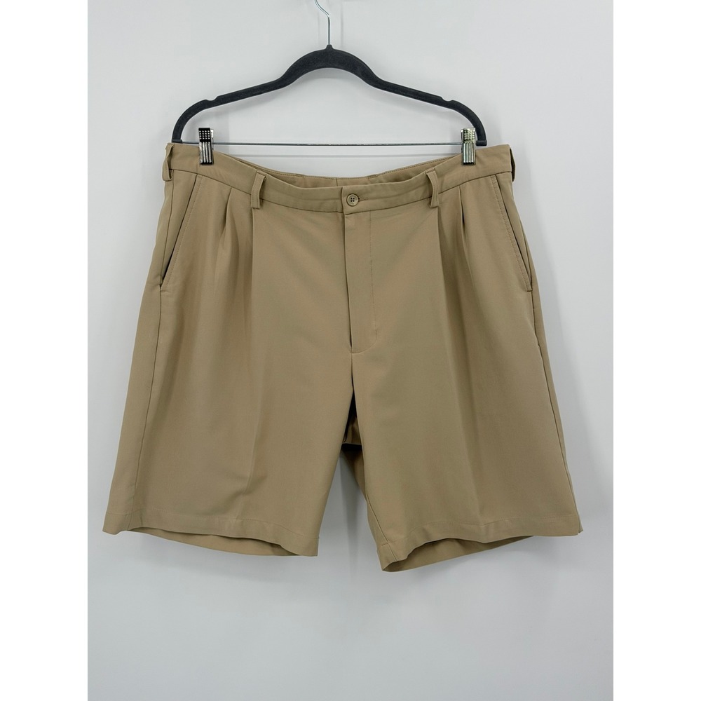 Putter Boy Performance Pinehurst 1895 Golf Shorts Mens 38 Khaki Pleated Stretch